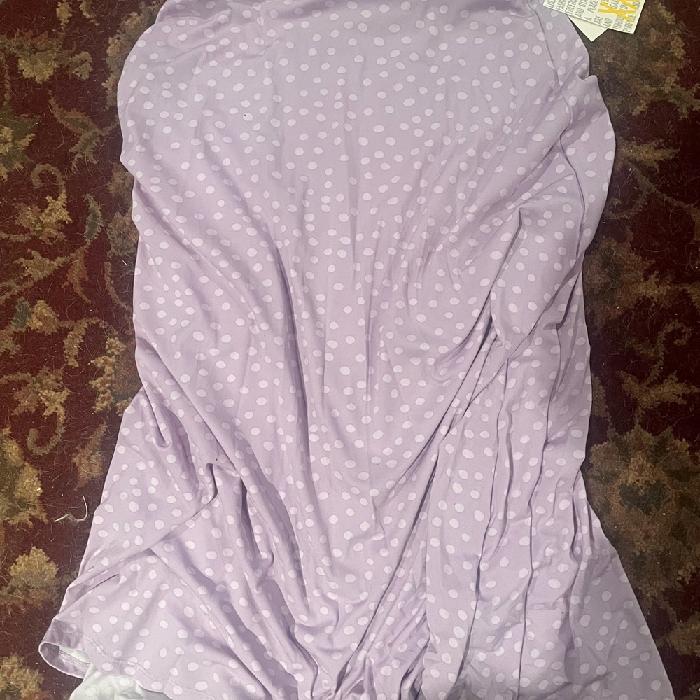 LuLaRoe Lavender Polka Dot Maxi Skirt Size XXS